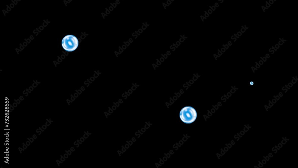 Soap bubbles inflate and burst chaotically. Animation with alpha channel. Soap bubbles inflate and burst chaotically. Animation with alpha channel.