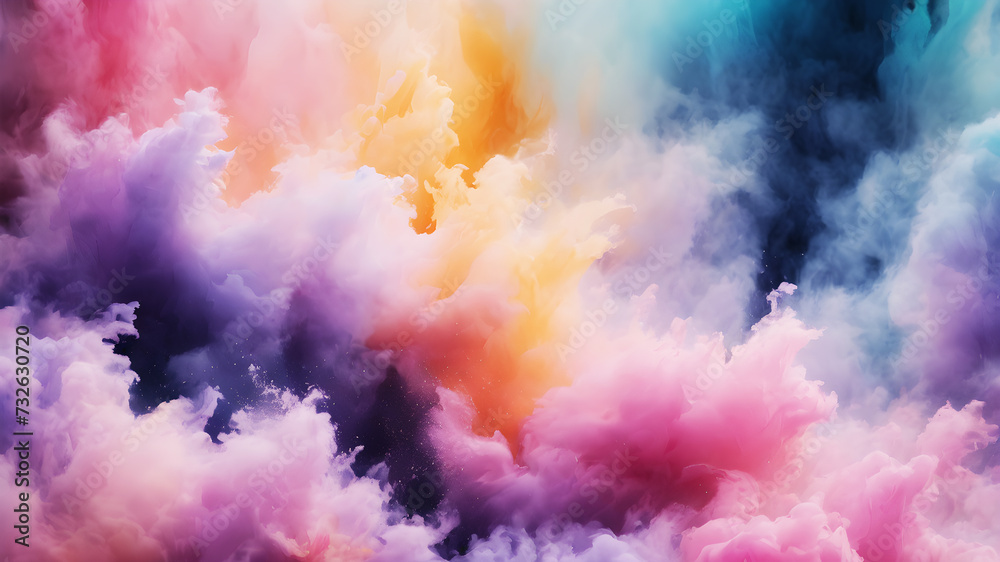 Create a dreamy abstract background using watercolor-inspired brushstrokes, blending pastel hues to evoke a sense of artistic fluidity and gentle movement