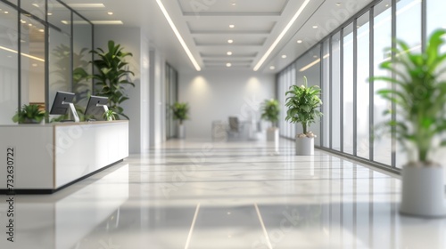 Blurred background of a light modern office © Media Srock