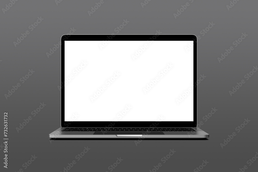 Laptop with blank screen mockup Laptop with blank screen mockup