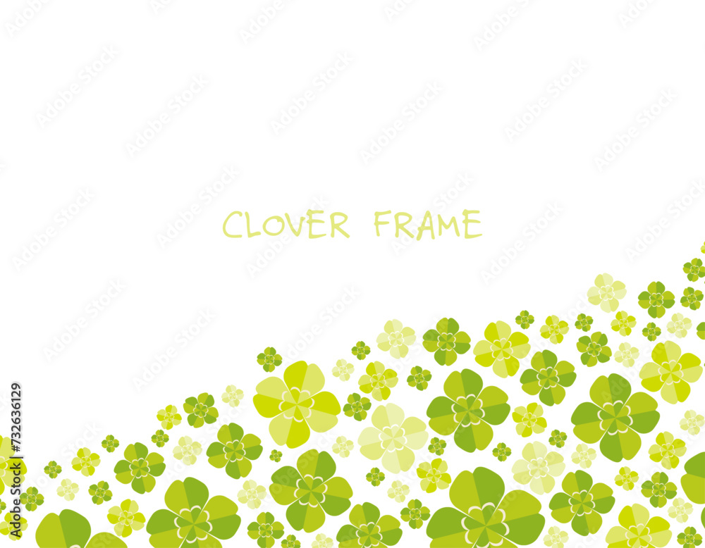 四つ葉のクローバーの背景イラスト