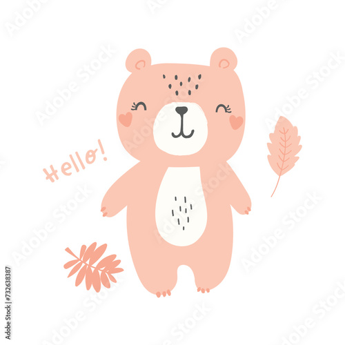 cute baby bear  forest animal