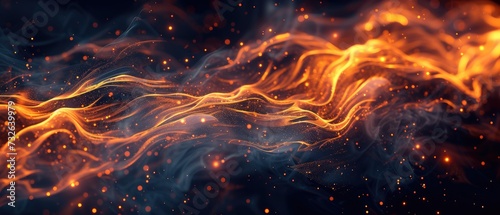 Ultrawide Abstract Fire Smoke Wave Background Wallpaper