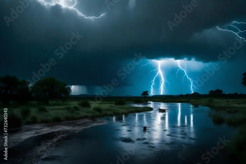 lightning in the lake