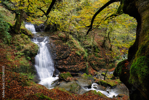 Uguna waterfalln in autumn photo