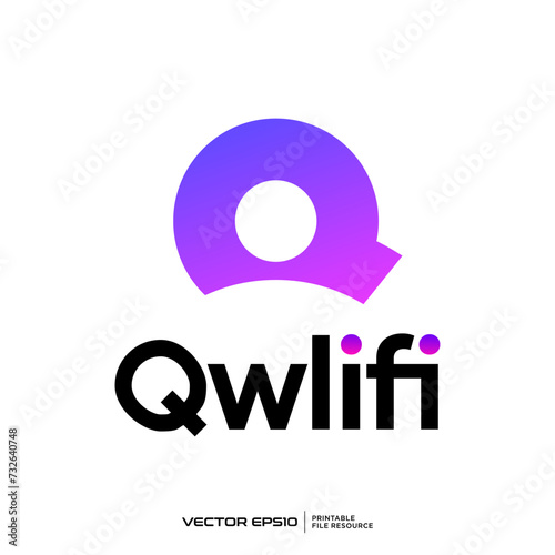Initial Q logo vector illustration