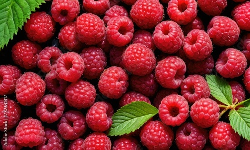 Raspberry Delight: Nature's Palette Unleashed in Red Vibrant Hues