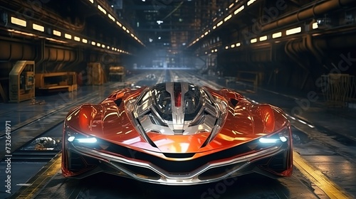 car in motion high tech futuristic vehicle  © urwa