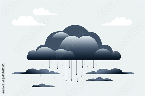 Obraz na płótnie A beautiful dark rain cloud - simplistic design w salonie