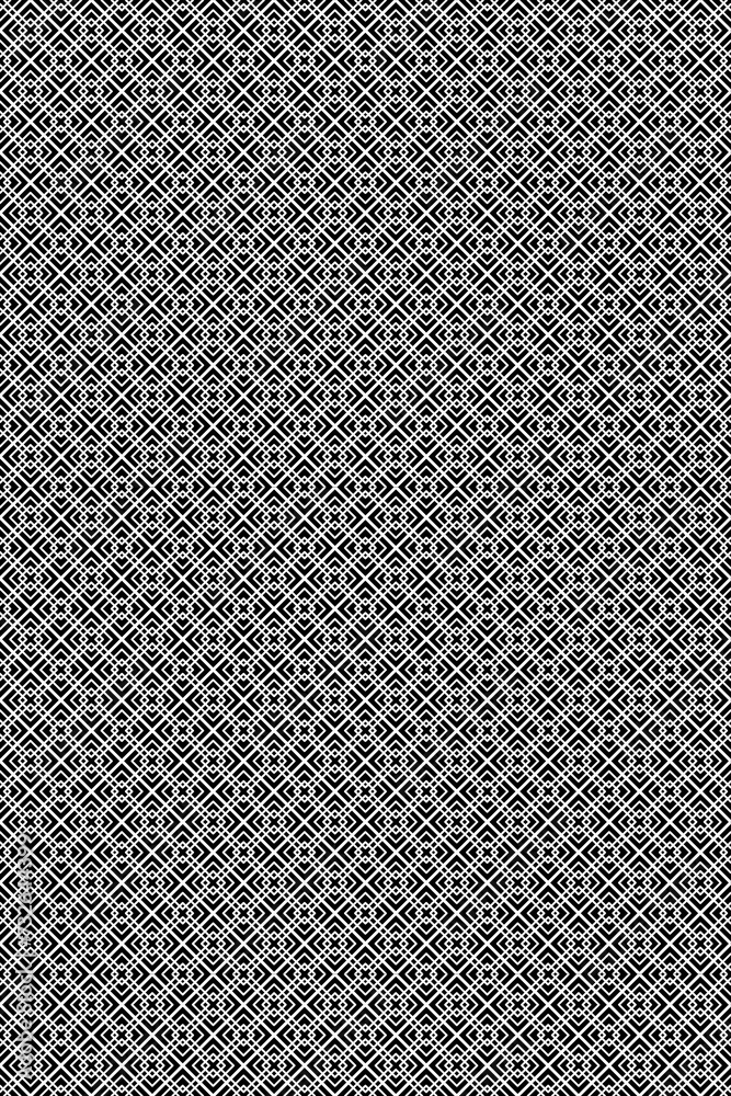 Raster geometric white, gray and black seamless background.