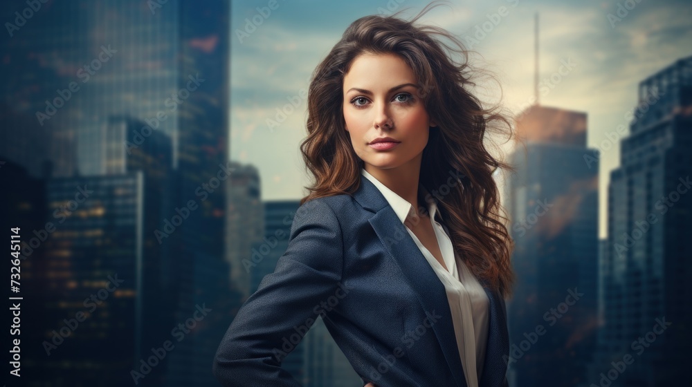Confident Businesswoman Portrait Generative AI Confident Businesswoman Portrait Generative AI