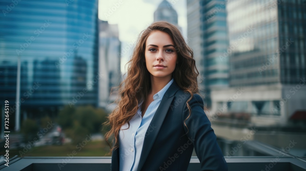 Confident Businesswoman Portrait Generative AI Confident Businesswoman Portrait Generative AI
