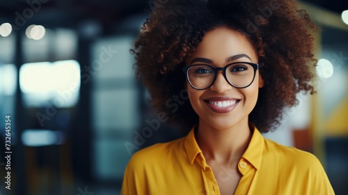 Black woman using tablet for business marketing, social media updates, or networking with a smile Generative AI