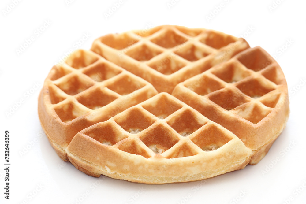 Crisp waffle isolated on white background Crisp waffle isolated on white background