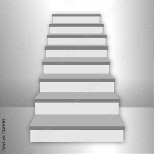 staircase in the house 3d interior staircases isolated on white background. the stair steps collection 