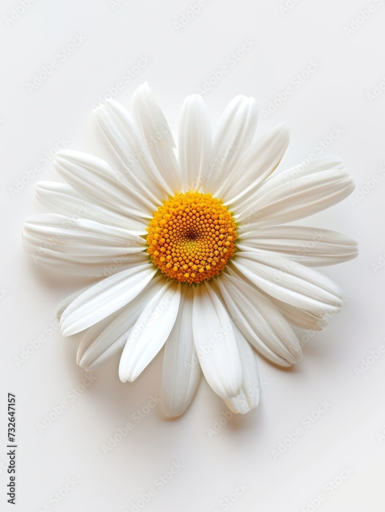 Obraz premium White Daisy and Group of Flowers Illustration Generative AI