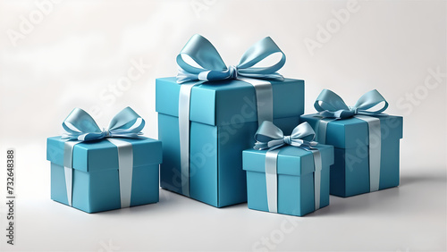 blue gift box with ribbon © Abdul
