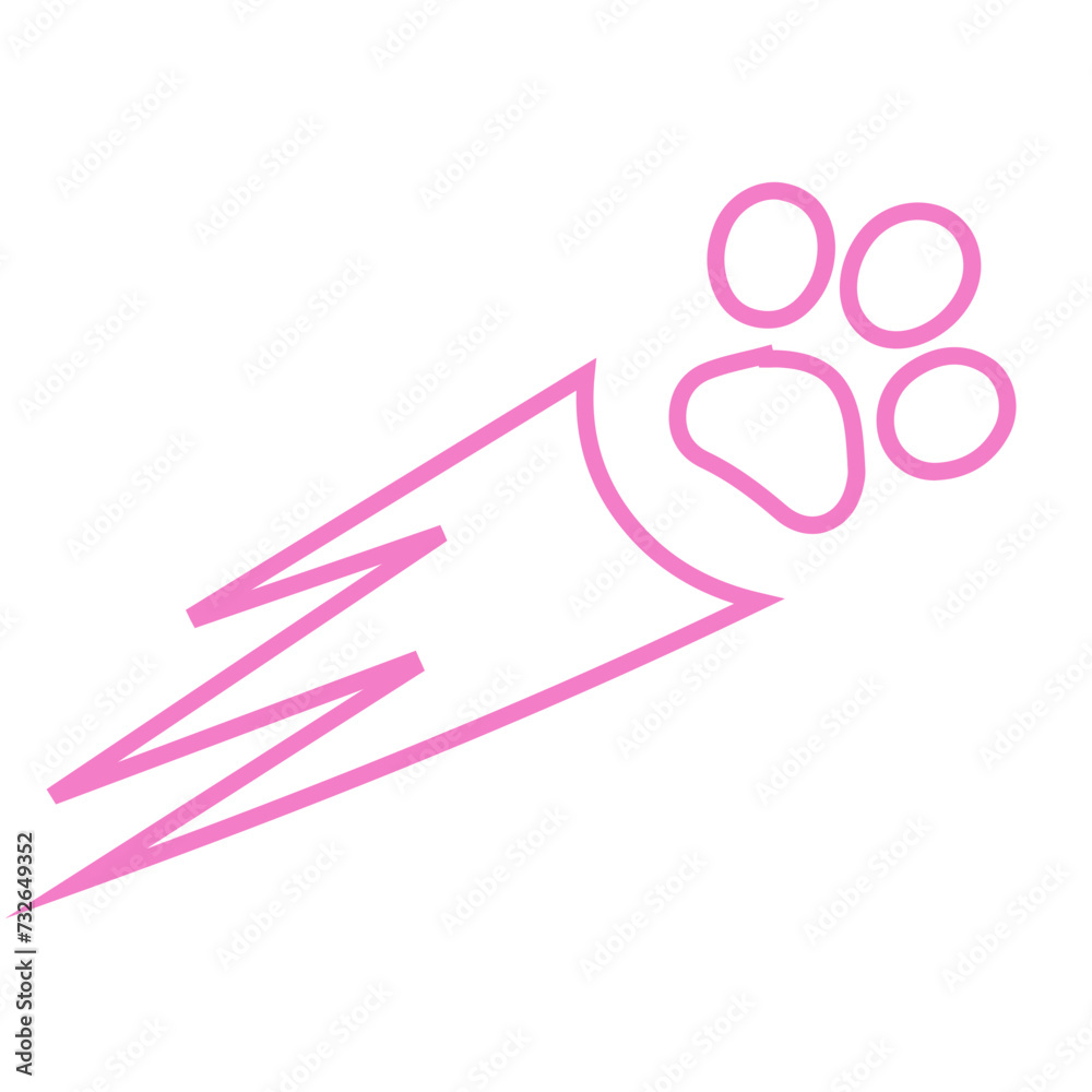 Fototapeta premium Animal paw Print Icons