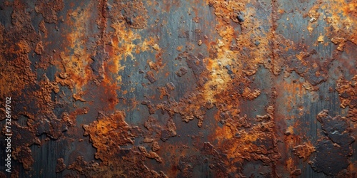 Grunge Rusty Metal Surface Background Generative AI
