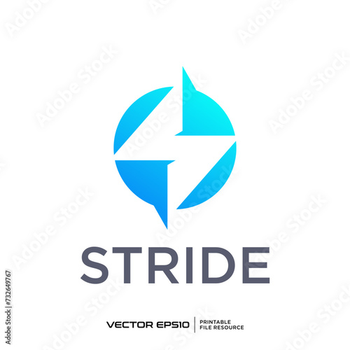 Initial S circle logo vector illustration