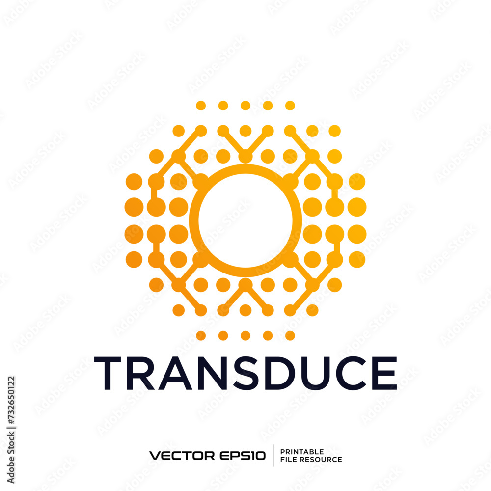 Fototapeta premium Abstract dot technology logo vector illustration