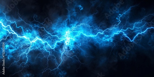 Fantasy Lightning on Dark Background Generative AI