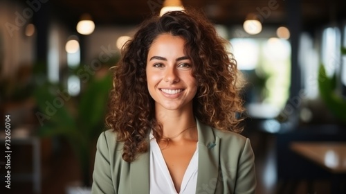 Confident businesswoman portrait - professional female worker Generative AI