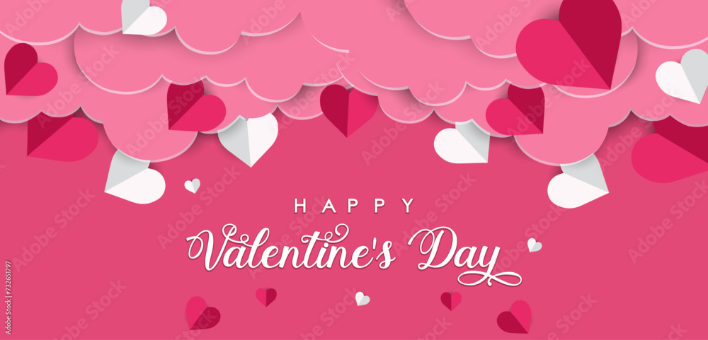 happy valentine's day background with hearts