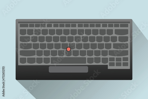 Mechanical computer keyboard icon Trendy Technology, Ergonomic, Vector Illustration Background