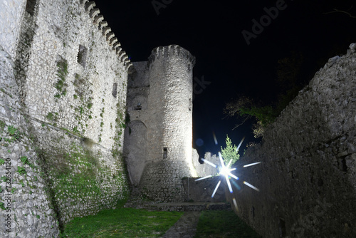 The walls of a medieval castle in Riardo, a village in Campania in Italy. photo