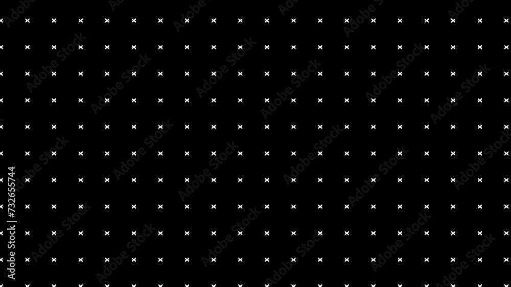 4k dynamic seamless looping animation. Moving characters with little rhombus dots on transparent background alpha channel 4k dynamic seamless looping animation. Moving characters with little rhombus dots on transparent background alpha channel