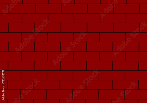 Red brick wall design. Vector illustration