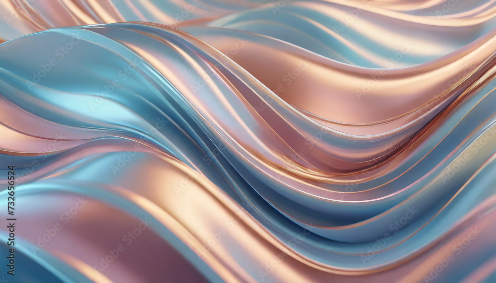 Abstract 3D wavy metallic lines in soft pastel hues, symbolizing fluidity and creativity. Dynamic backdrop for modern designs Abstract 3D wavy metallic lines in soft pastel hues, symbolizing fluidity and creativity. Dynamic backdrop for modern designs