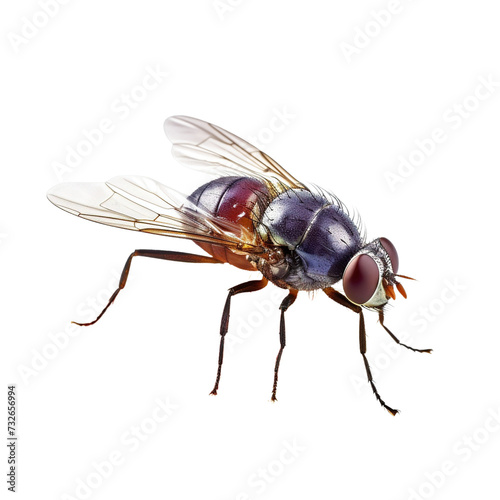 Fruit fly on white or transparent background