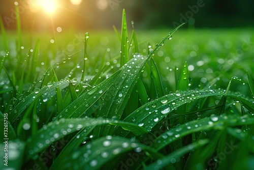 grass dew rain macro fresh green eco