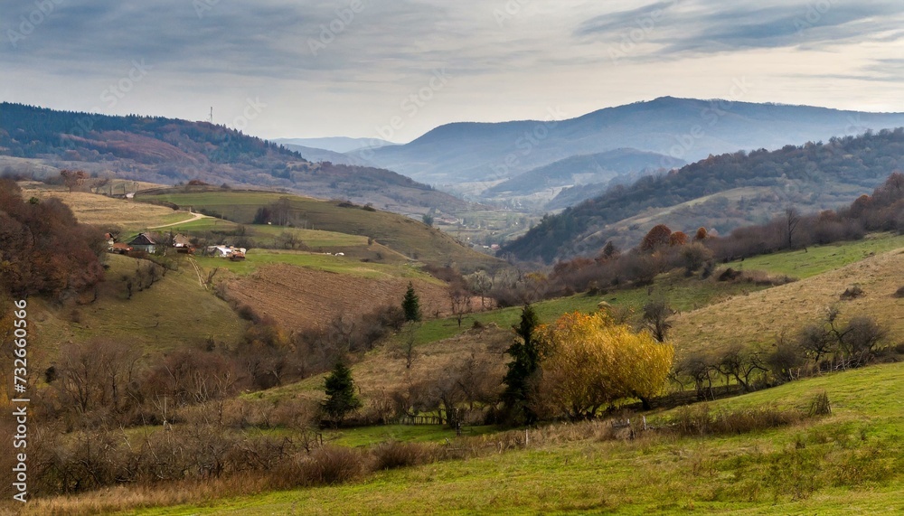 Naklejka premium autumn in the mountains