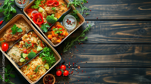 food on a tray