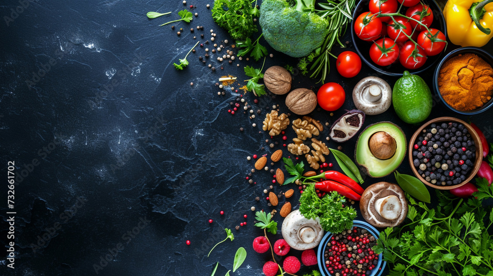 vegetables on the table