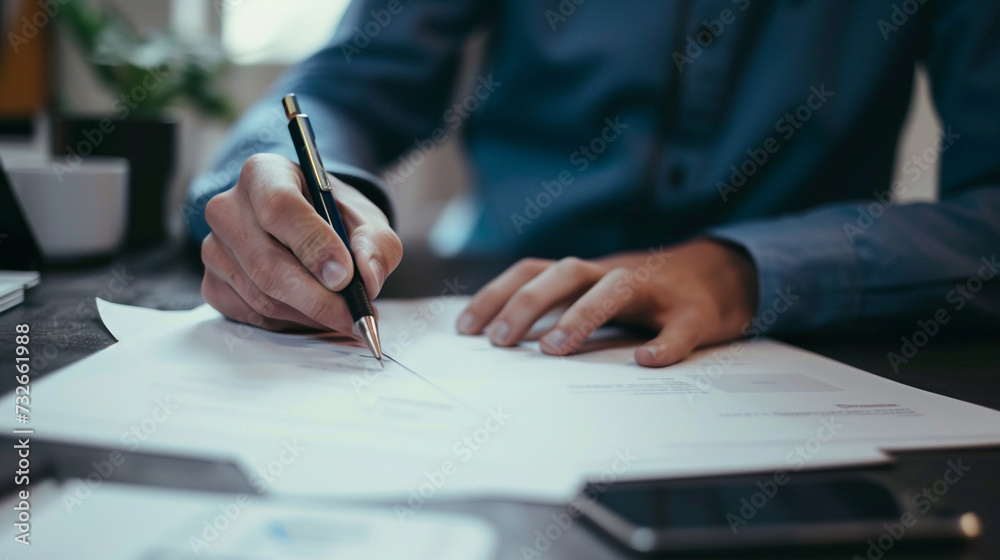 A focused businessman working on innovative startup ideas using generative AI technology during the holiday season A focused businessman working on innovative startup ideas using generative AI technology during the holiday season