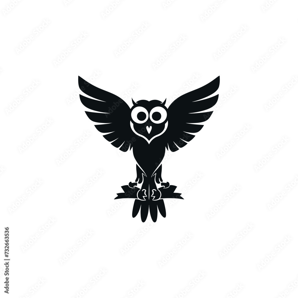 Obraz premium owl vector silhouette