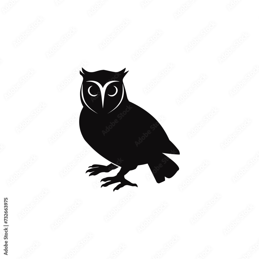 Fototapeta premium owl vector silhouette