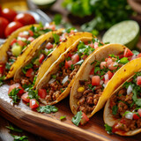 Assorted Mexican Street Tacos with Fresh Cilantro