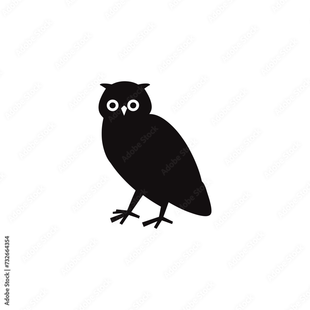 Fototapeta premium owl vector silhouette