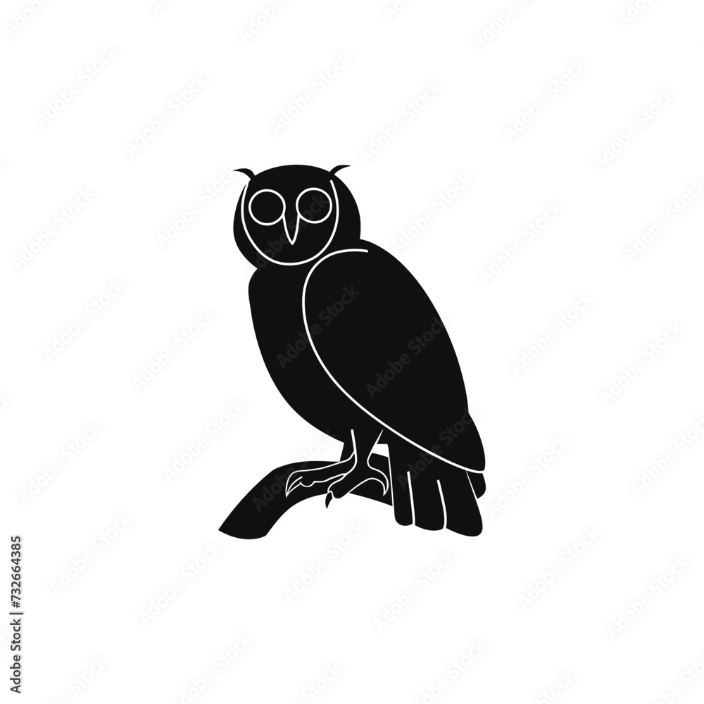 Obraz premium owl vector silhouette