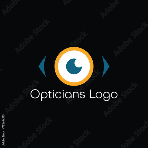 eyes opticians logo design vector