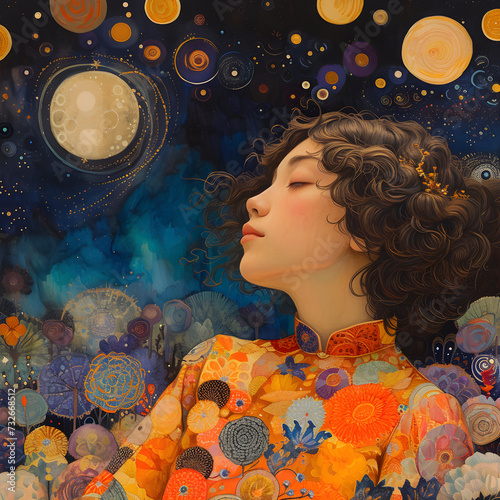 Harmony of Joy: A Symphony of Abstraction and Illustration in Bright Colors created by AI
