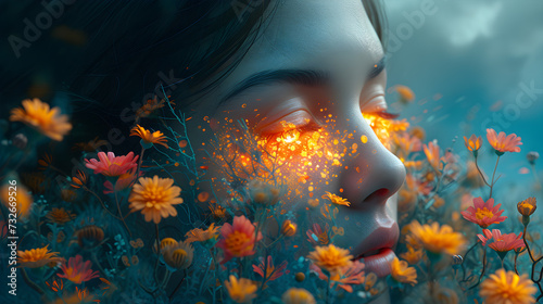 Harmony of Joy: A Symphony of Abstraction and Illustration in Bright Colors created by AI