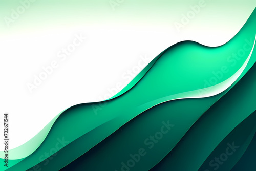 Abstract Green Background. colorful wavy design wallpaper. creative graphic 2 d illustration. trendy fluid cover with dynamic shapes flow.