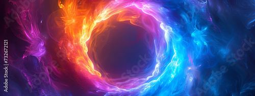 colorful whirlwind, AI generated photo