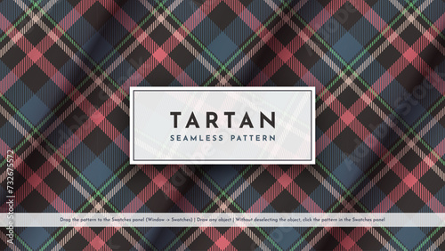 Seamless Tartan Pattern. Traditional Scottish Texture. Fashionable fabric. Textile Background.